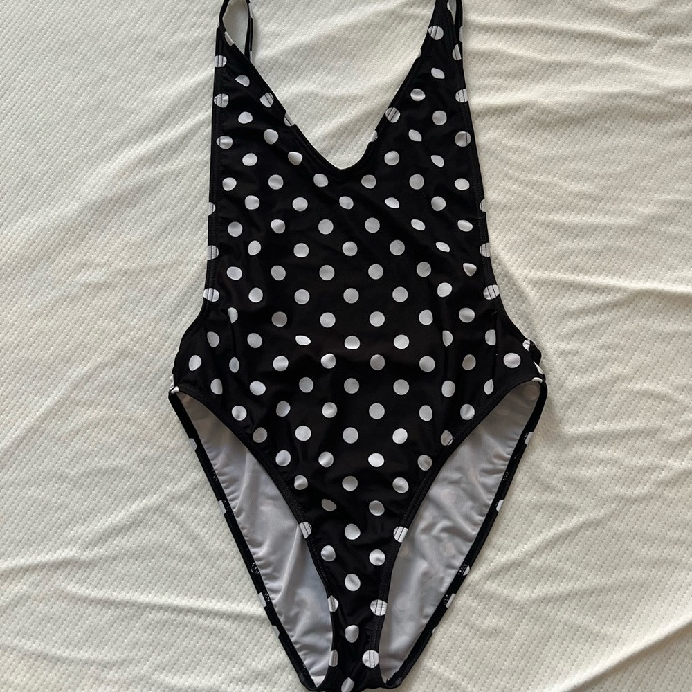 Nasty Gal Polka Dot Swimsuit/Bodsuit Size S